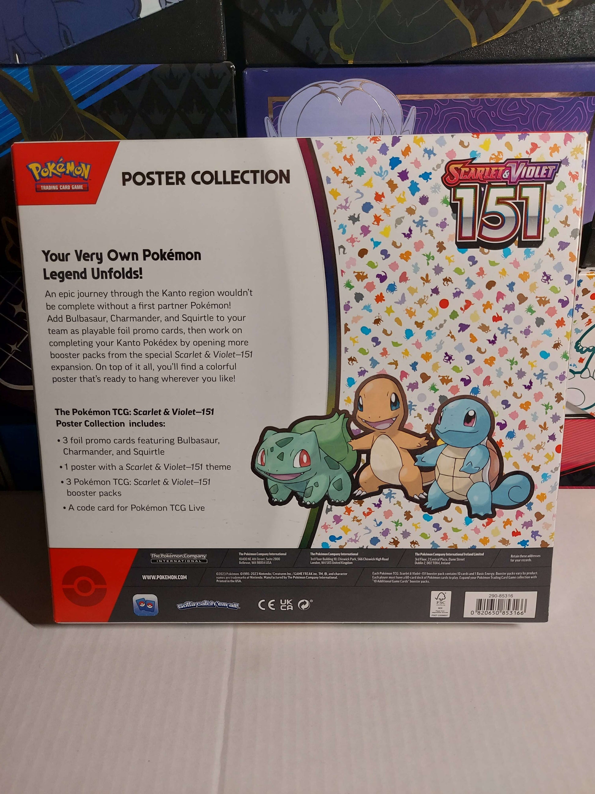 Pokemon Box Pokemon TCG Scarlet & Violet 151 Poster Collection - Brand New Sealed Box Scarlet And Violet 151 Booster Pokemon Box Pokemon TCG Scarlet & Violet 151 Poster Collection - Brand New Sealed Box Scarlet And Violet 151 Booster